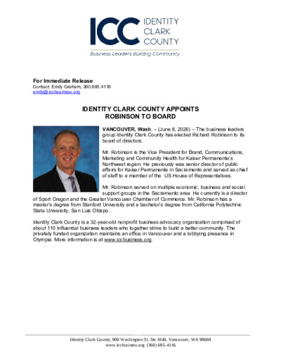 Identity Clark County Appoints Robinson to Board