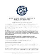 Safe by Summer Campaign Launched to Encourage Vaccinations